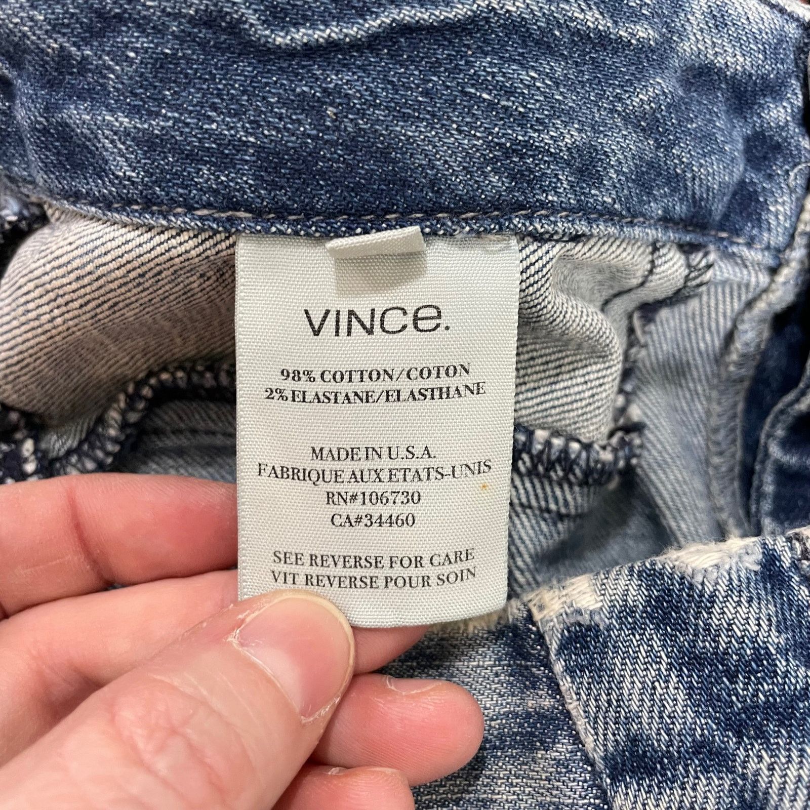 Vince Vince Patchwork Straight Leg Ankle Jeans - Size 26, Low Rise Size 26" / US 2 / IT 38 - 6 Thumbnail