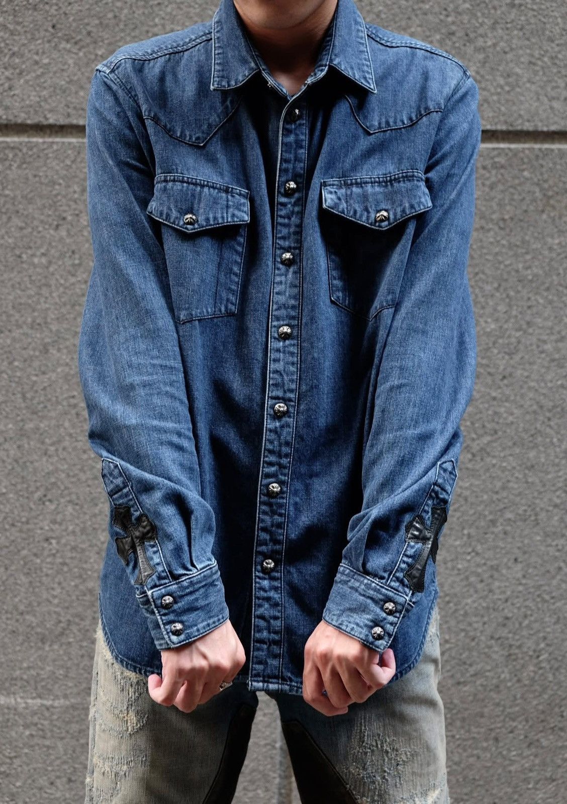 Chrome Hearts Chrome Hearts Vintage Denim Western Size US M / EU 48-50 / 2 - 1 Thumbnail