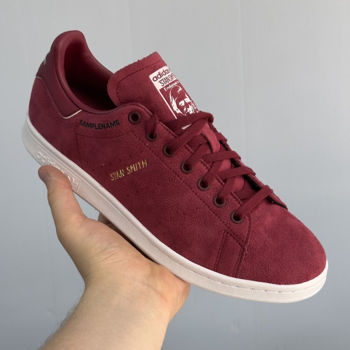 Original Adidas Stan Smith GX3416 “Burgundy Suede” US