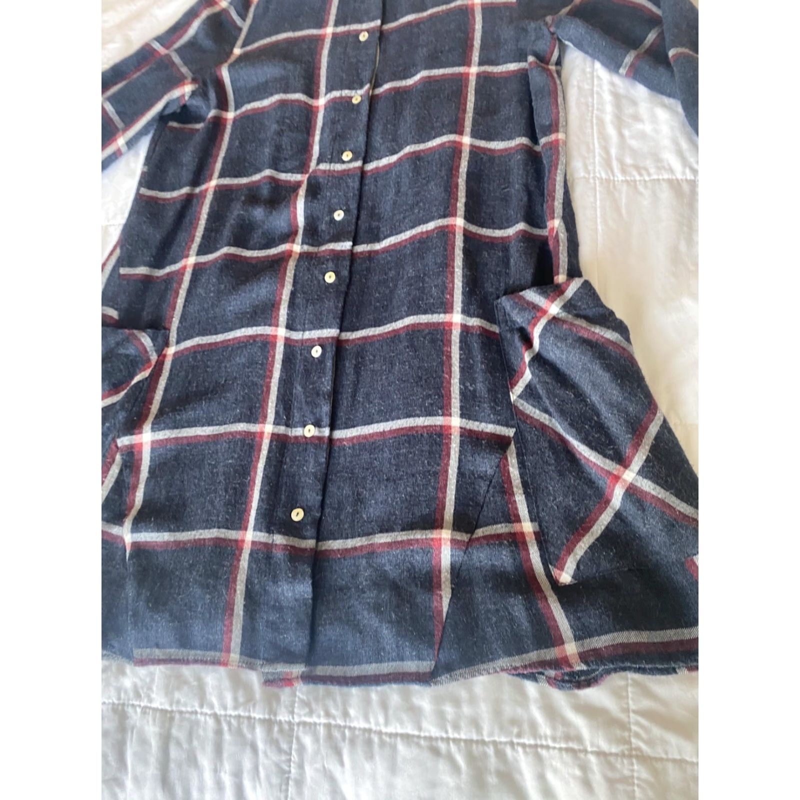 Zara VINTAGE Zara Basic Shirt Dress Womens XS Plaid Long Sleeve Button Up Pockets flannel Size XS / US 0-2 / IT 36-38 - 5 Thumbnail