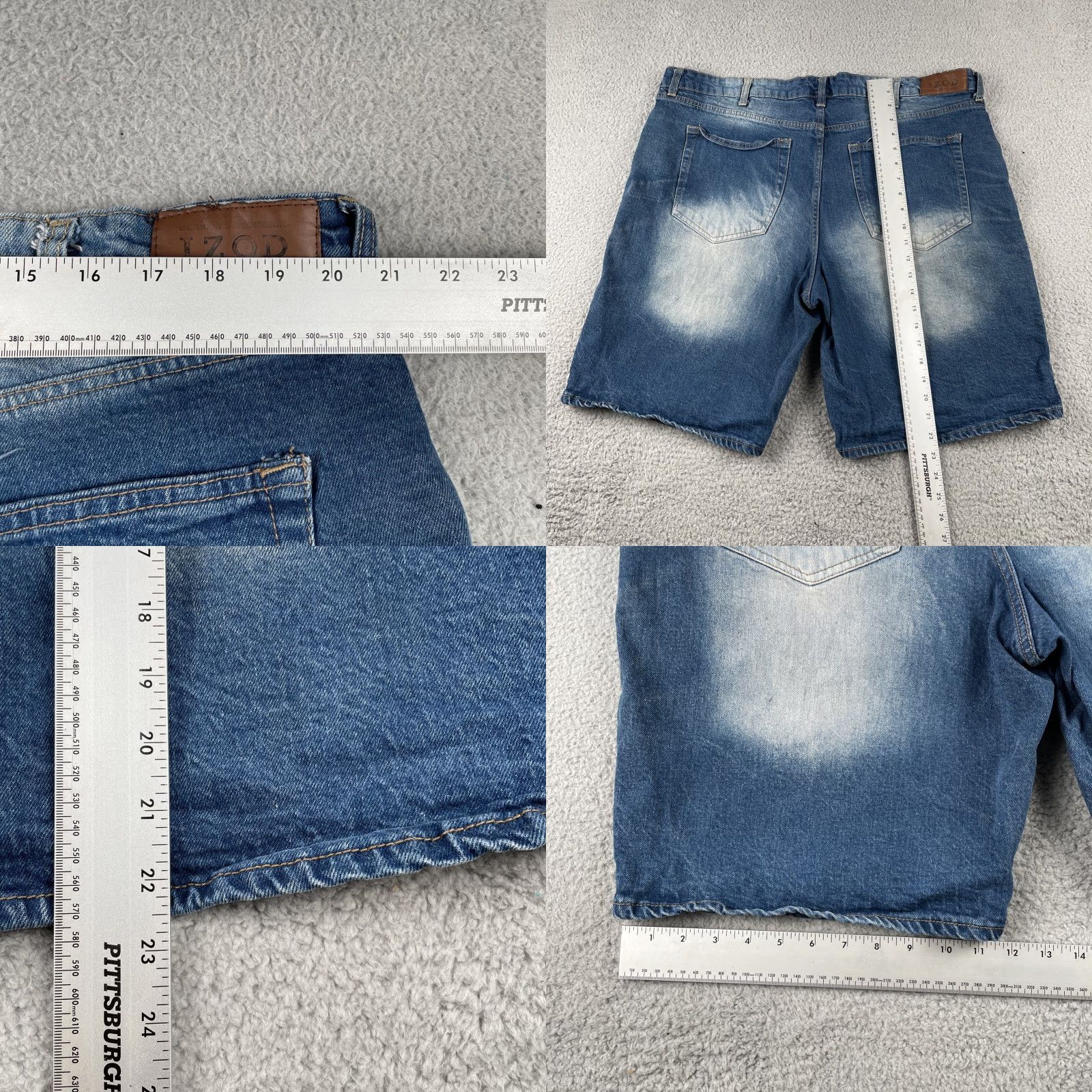 Izod VINTAGE IZOD Denim Jean Shorts Jorts 42 Regular Inseam 11” Blue Mens 90s Streetwear Baggy Y2k EUC Size US 42 / EU 58 - 9 Thumbnail