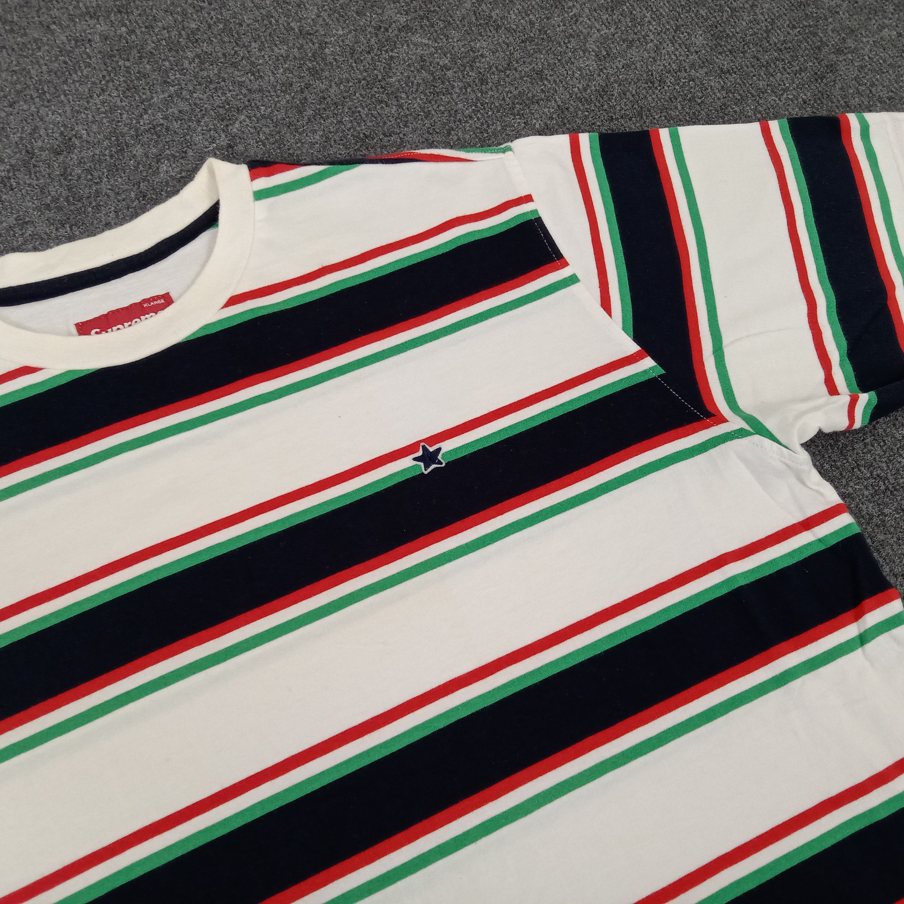 Supreme × Vintage Supreme Streetwear Style Stripes Tshirt Size US L / EU 52-54 / 3 - 2 Thumbnail