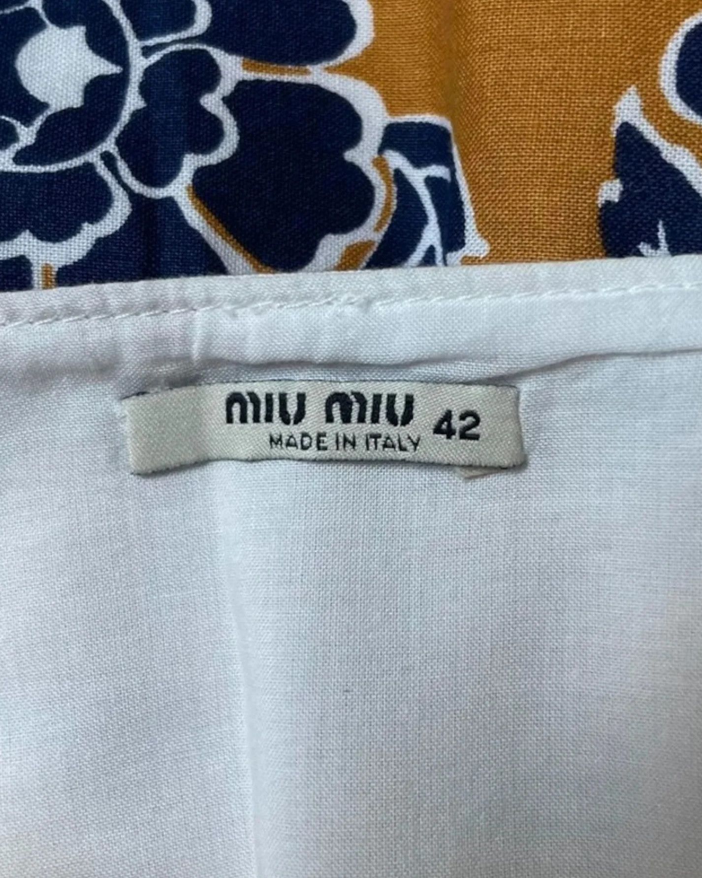 Miu Miu Miu Miu Printed Skirt, SS 2002 Size 28" / US 6 / IT 42 - 5 Thumbnail