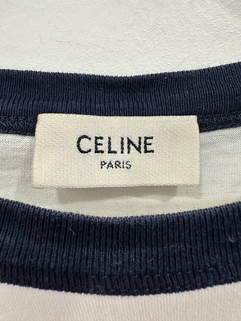 Celine Celine White and Navy Anchor Short Sleeve Tee Size US S / EU 44-46 / 1 - 4 Thumbnail