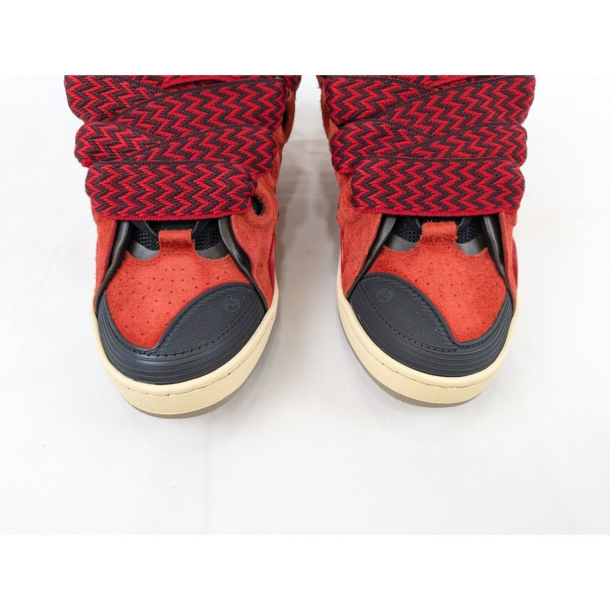 Lanvin o1rshd1 Curb Sneakers in Poppy Red/Black Size US 11 / EU 44 - 14 Thumbnail