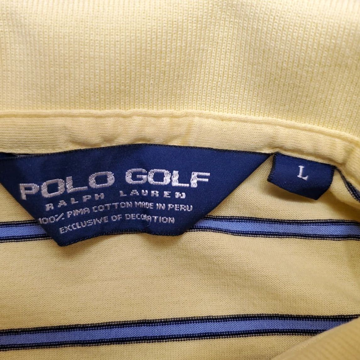 Polo Ralph Lauren Polo Ralph Lauren Shirt Mens L Yellow Striped Pima Cotton Golf Bob O Link - Polo Shirt - 100% Cotton - Short Sleeve - Button Closure - Casual Size US L / EU 52-54 / 3 - 3 Thumbnail