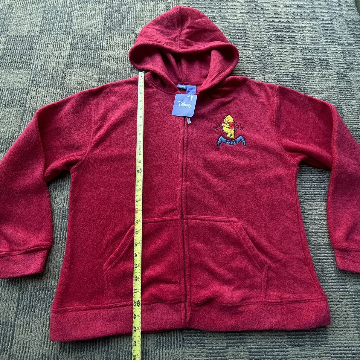 Disney Vtg Y2K Winnie The Pooh Disney Red Full-Zip Fleece Jacket Size US L / EU 52-54 / 3 - 5 Thumbnail