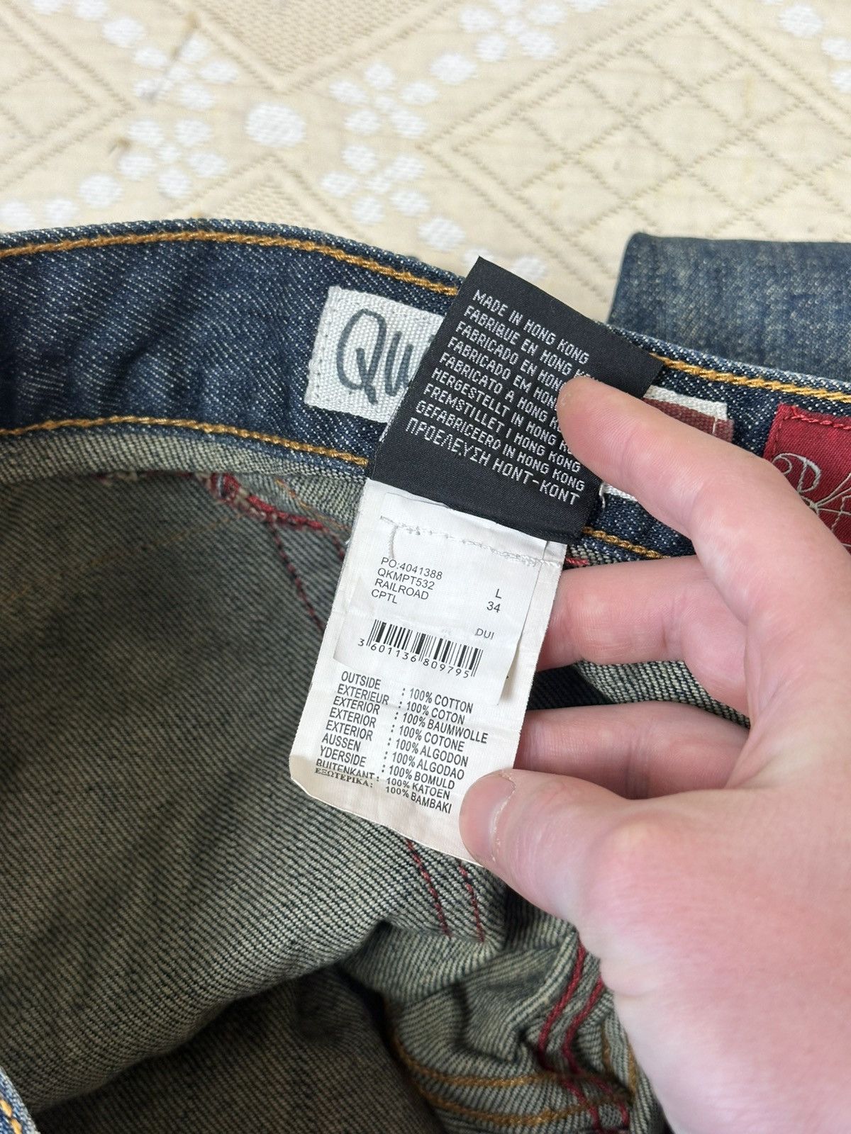 Quiksilver 🔥 Quiksilver Rare Vintage Faded Washed Denim Jeans Pants Y2K Size US 34 / EU 50 - 9 Thumbnail