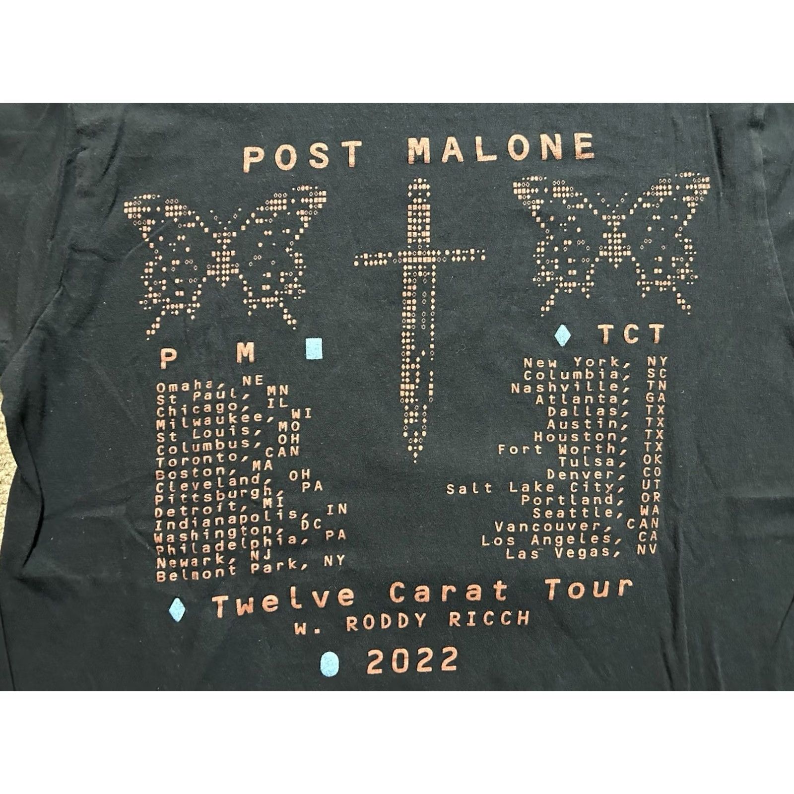 Vintage VINTAGE Post Malone T-Shirt Shirt Adult Medium Black Cotton Short Sleeve Crew Neck Unisex Adults Music Band 90s Tour Roddy Rich Rap Concert Shirt Mens Size US M / EU 48-50 / 2 - 4 Thumbnail