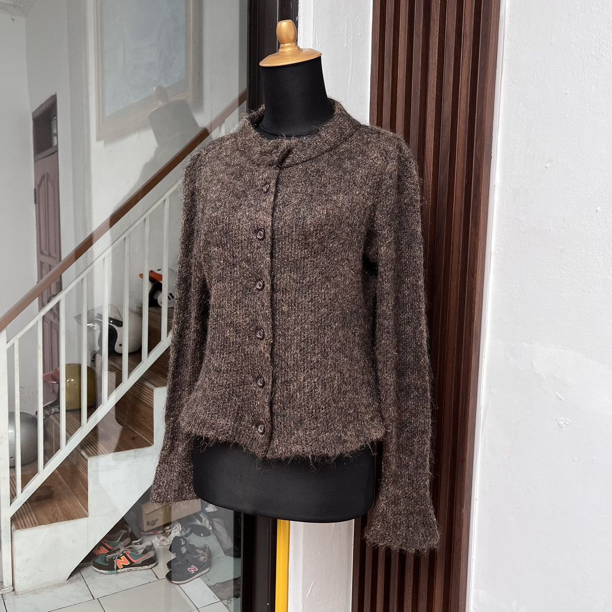 Balenciaga La Mode Balenciaga Paris Cardigan Mohair Knitwear Size M / US 6-8 / IT 42-44 - 2 Thumbnail
