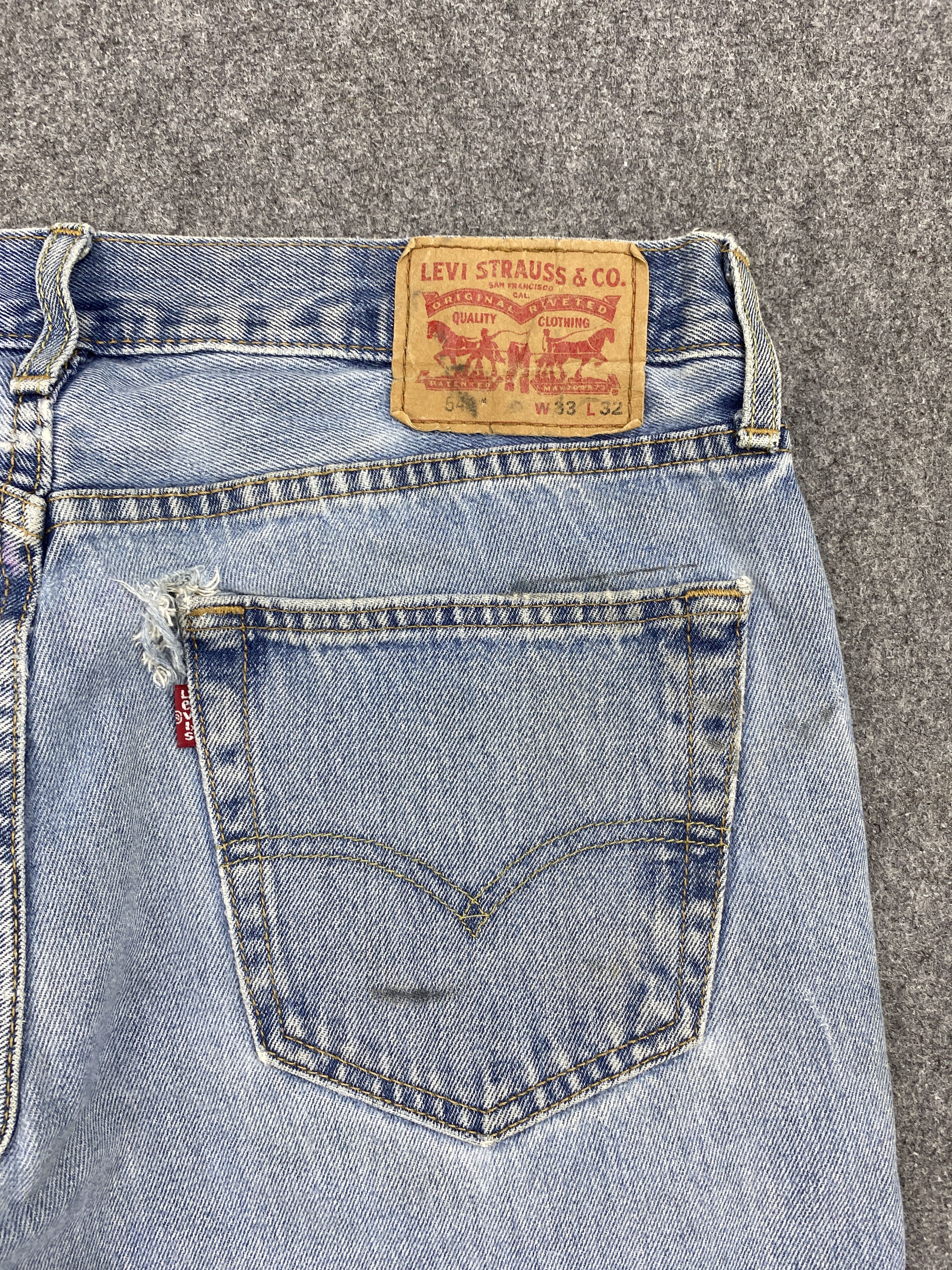 Levi's × Vintage Vintage Levis 541 Light Blue Washed Jeans Size US 34 / EU 50 - 14 Thumbnail