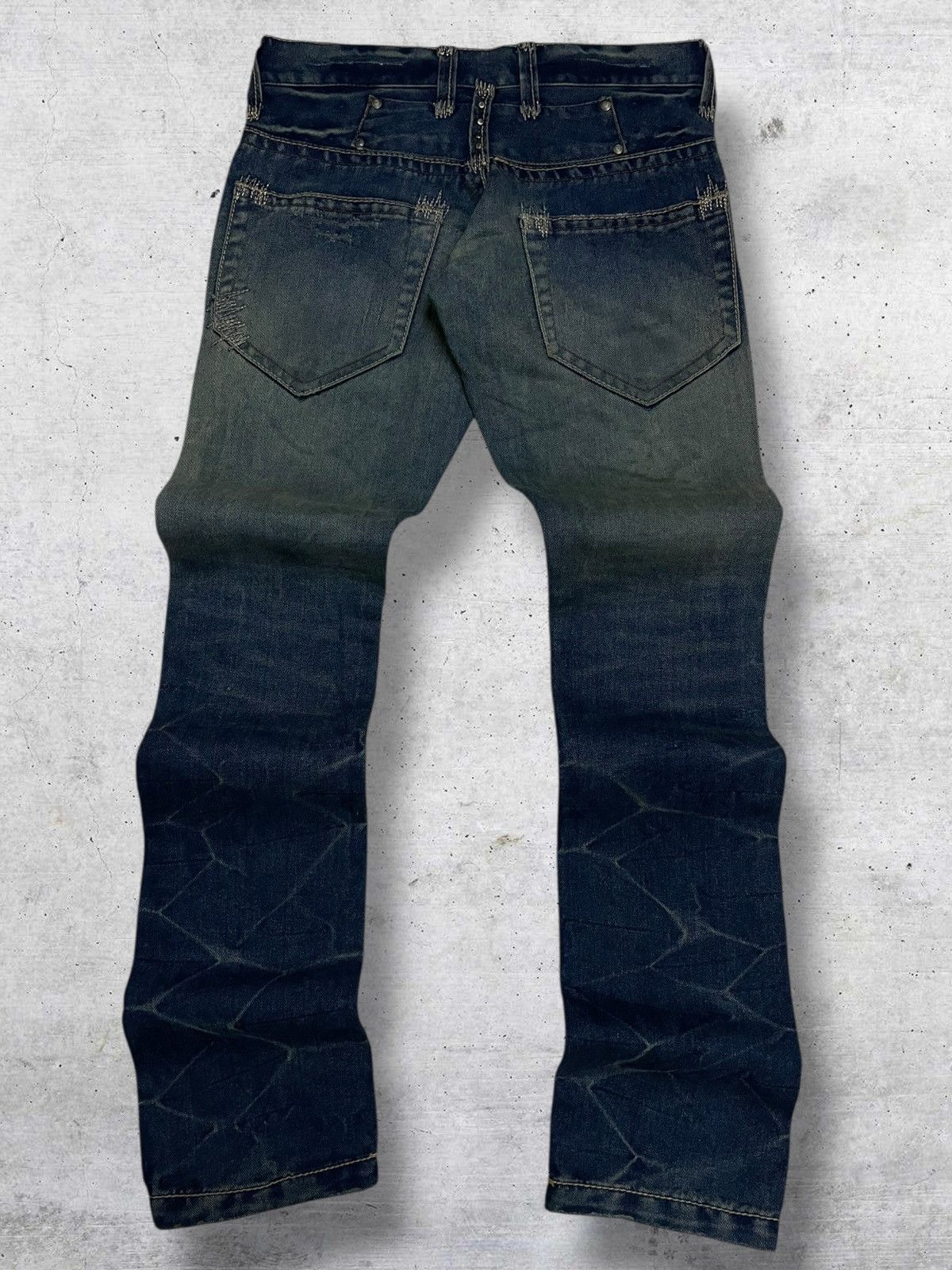 GOSTAR DE FUGA VINTAGE LAGUST SCAB 90S JAPAN DESIGNER RIPPED ROCKSTAR DENIM Size US 30 / EU 46 - 10 Thumbnail