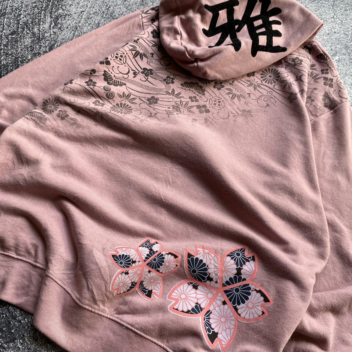 Designer × Japanese Brand Japanese Oriental Cherry Blossoms Zip Hoodies Size US XL / EU 56 / 4 - 7 Thumbnail