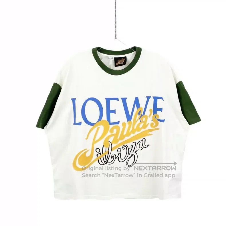 Loewe Loewe Cotton Letter Logo Embroidered Short Sleeve Size S / US 4 / IT 40 - 1 Thumbnail