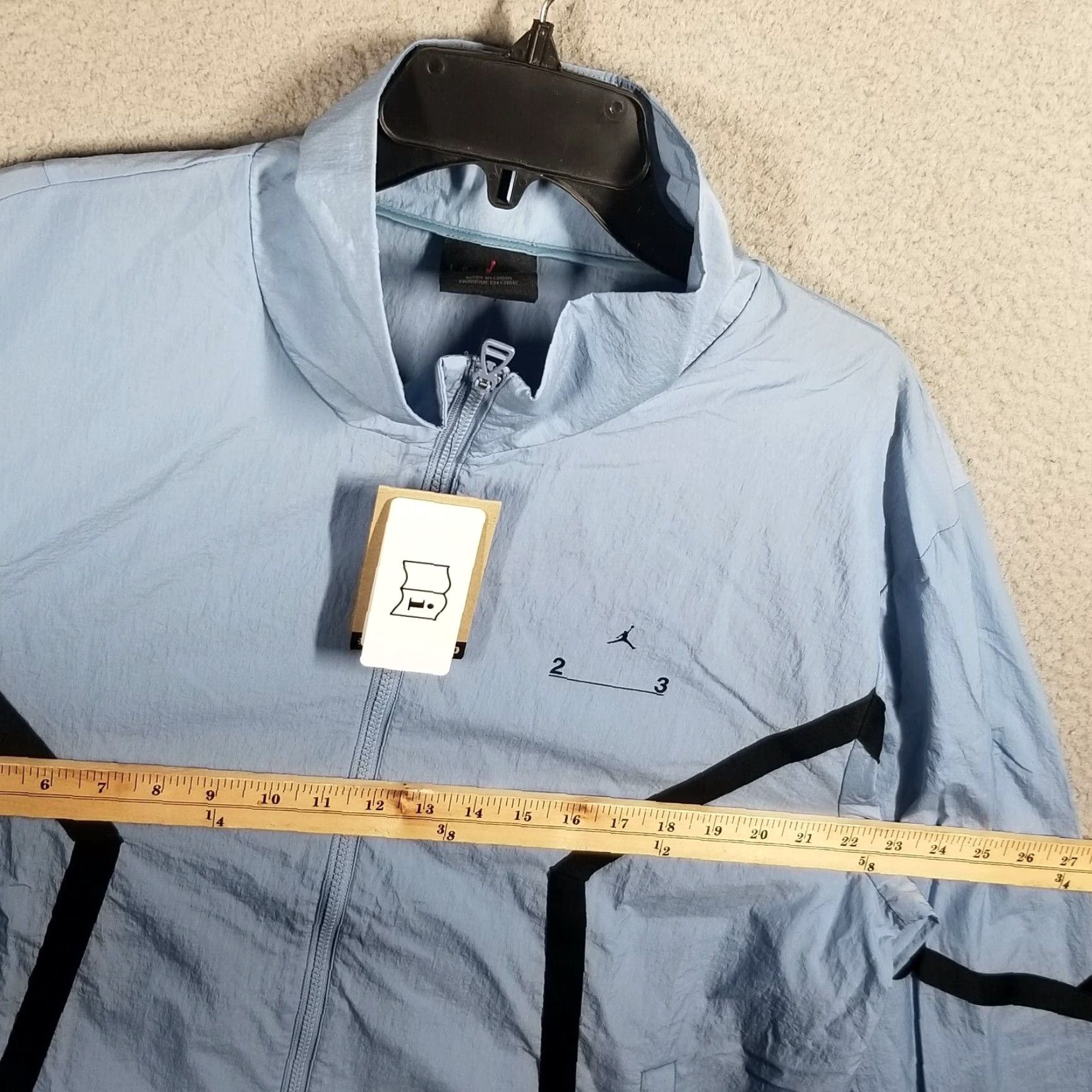 Nike Nike Air Jordan 23 Windbreaker Jacket Sports Men Large Blue Nylon 90s Size US L / EU 52-54 / 3 - 7 Thumbnail