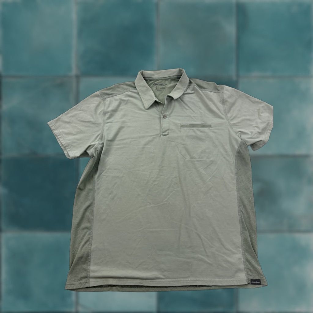 Eddie Bauer VINTAGE Eddie Bauer Shirt Mens XL Green Short Sleeve Pullover FreeDry Polo Size US XL / EU 56 / 4 - 1 Thumbnail