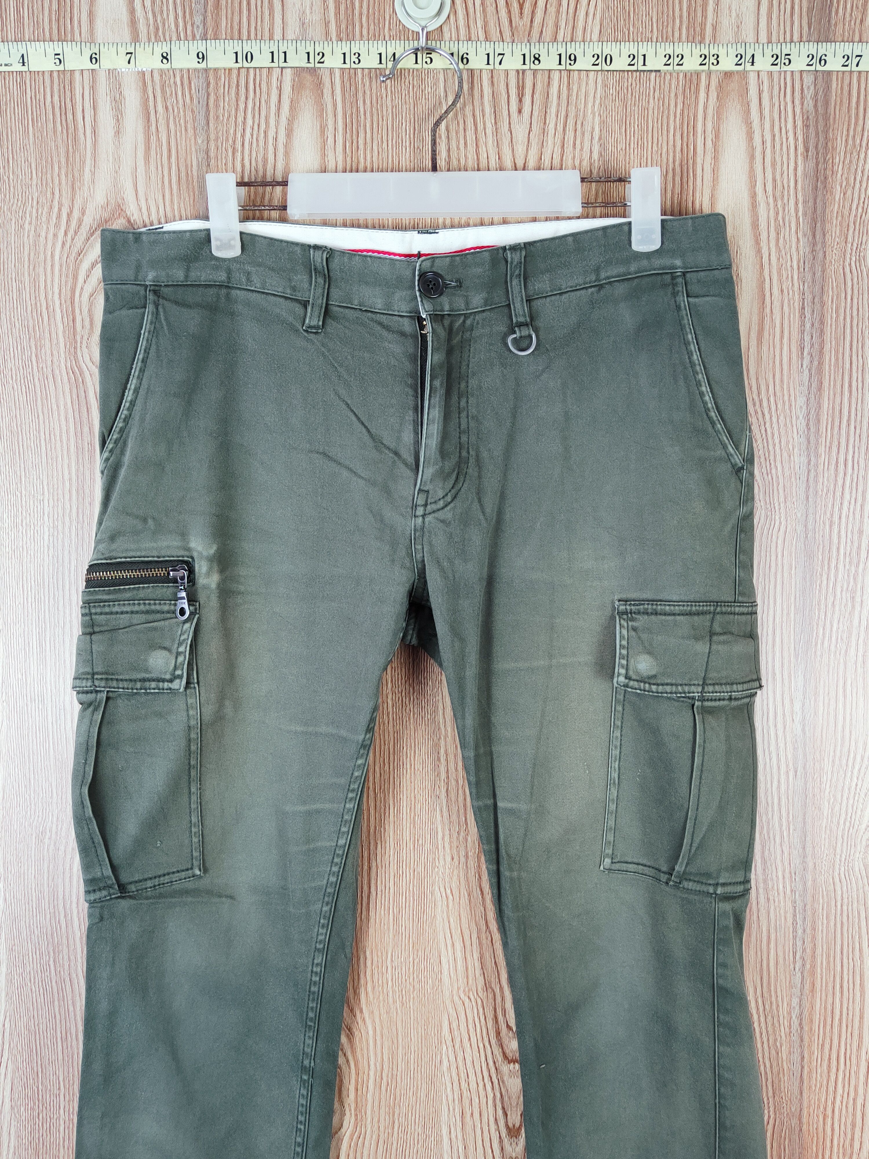 Japanese Brand TK Mixpice Green Multipocket Tactical Cargo Pants #W440 Size US 31 - 2 Thumbnail