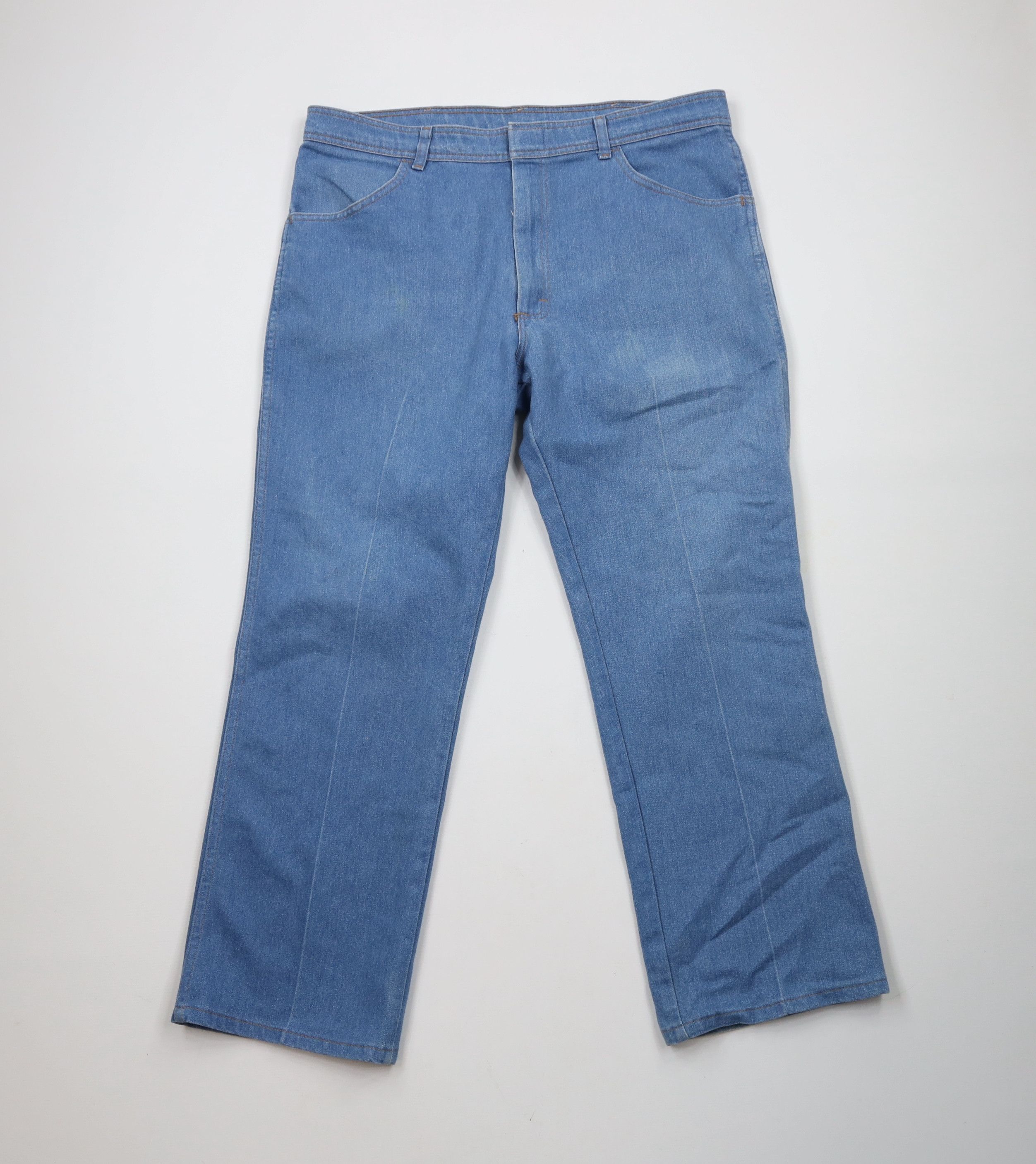 Vintage × Wrangler Vintage 90s Wrangler Flared Wide Leg Cowboy Denim Jeans Size US 38 / EU 54 - 1 Thumbnail