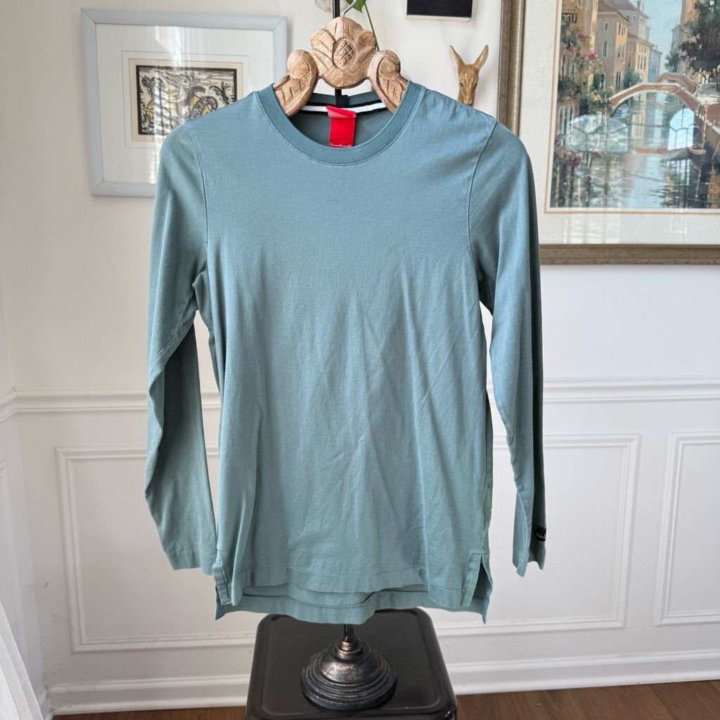 Nike Nike Sage Green Cotton Long Sleeve Tshirt S Size US S / EU 44-46 / 1 - 2 Thumbnail