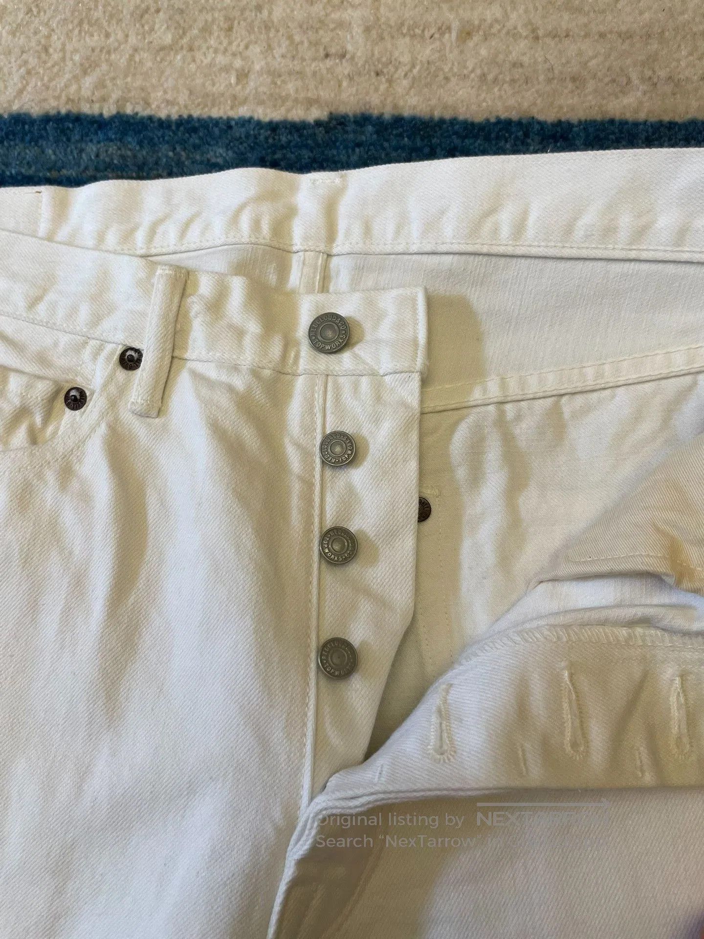 Red Clouds Collective Red Cloud DAAIFAU White Jeans. Size US 34 / EU 50 - 2 Thumbnail