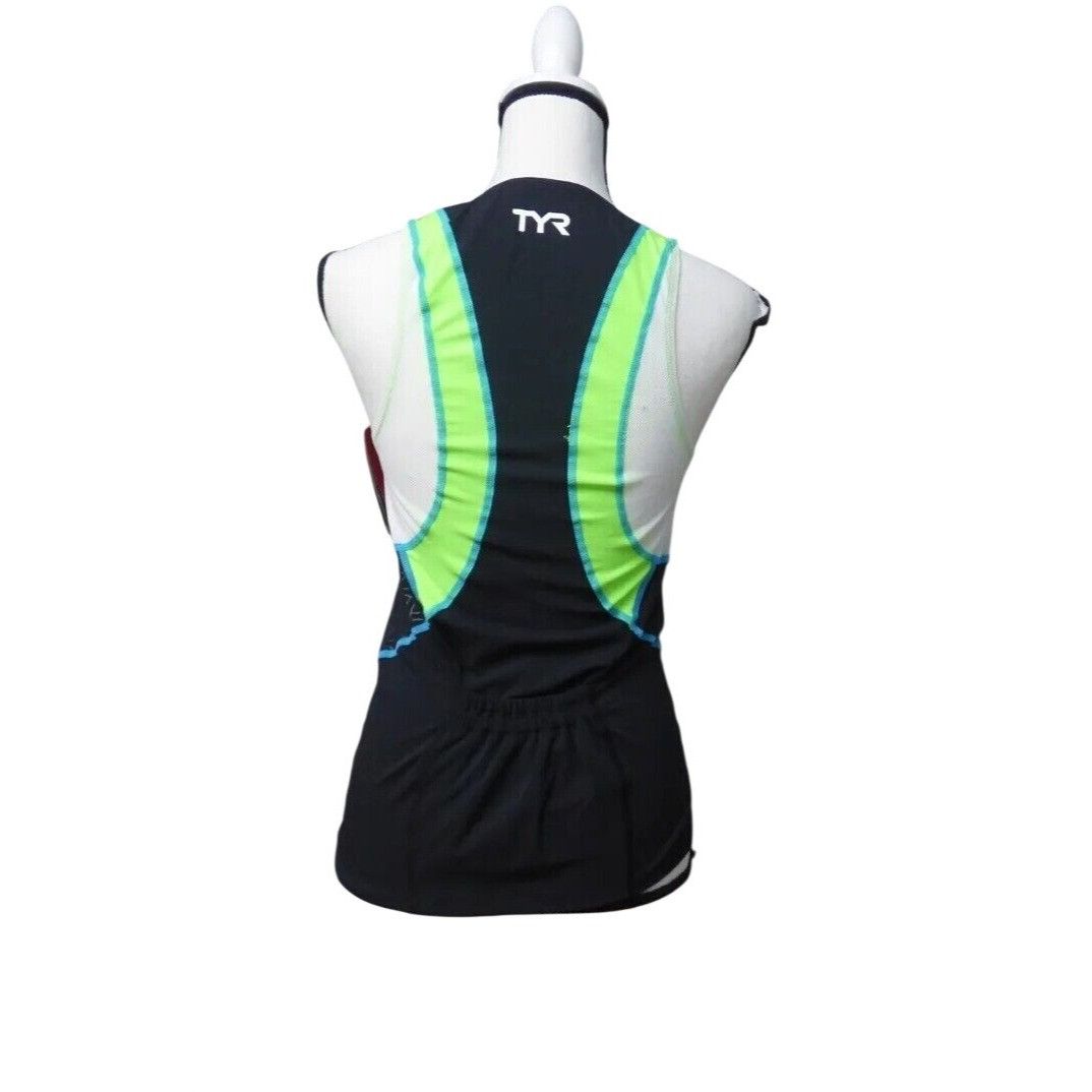 Other TYR Women's Competitor Singlet, Black, Green, Size S Size S / US 4 / IT 40 - 5 Thumbnail