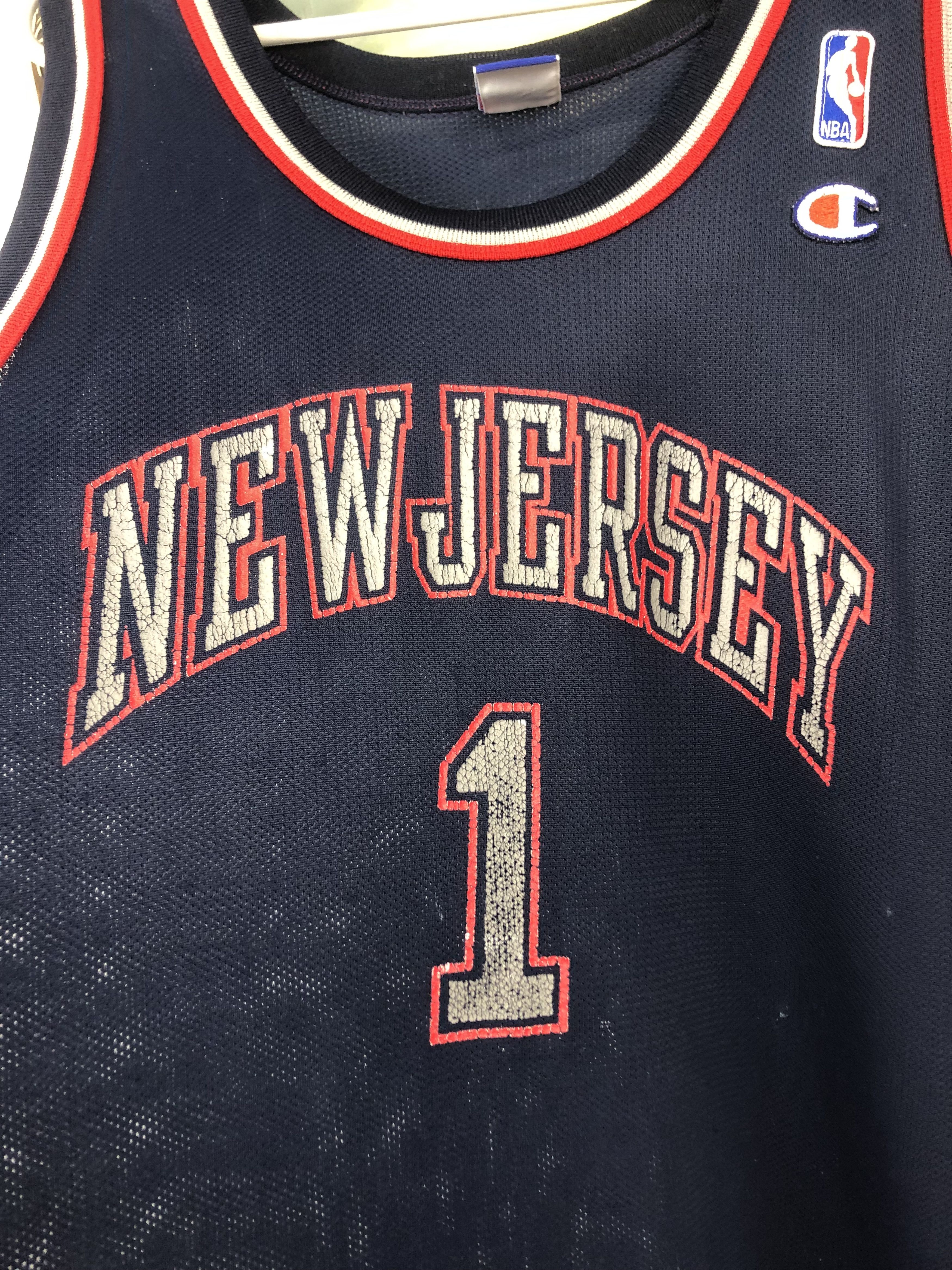 Champion Vintage Champion New Jersey Nets NBA Jersey 1 Shirt Size US XXL / EU 58 / 5 - 5 Thumbnail