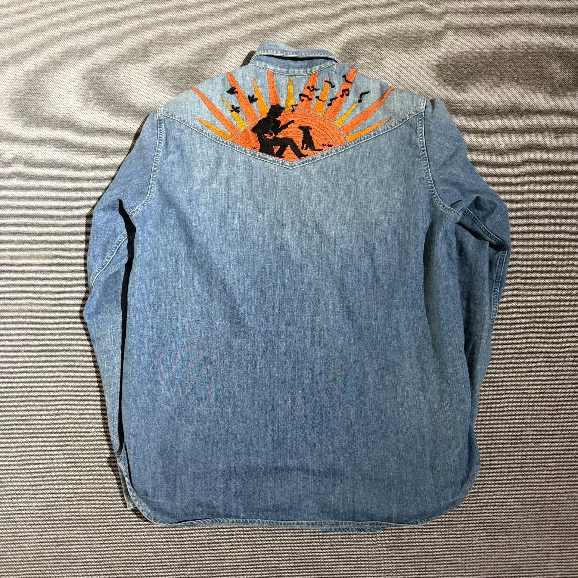 Levi's Vintage Clothing Levi's LVC Western Washed Denim Shirt Size US S / EU 44-46 / 1 - 2 Thumbnail
