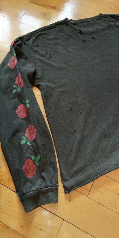 Vintage Custom Distressed Shirt w Guns n' Roses Boxy Alt Goth opium Size US L / EU 52-54 / 3 - 5 Thumbnail
