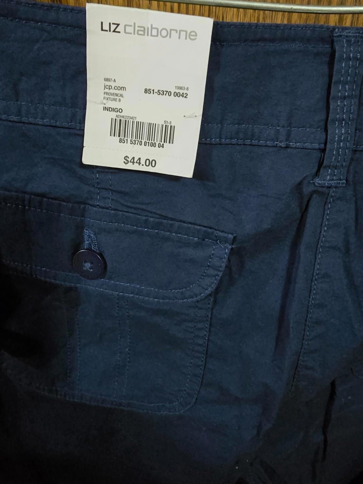 Other Liz Claiborne Stretch Indigo Blue Pants Pockets Boot Cut Size 30" / US 8 / IT 44 - 3 Thumbnail