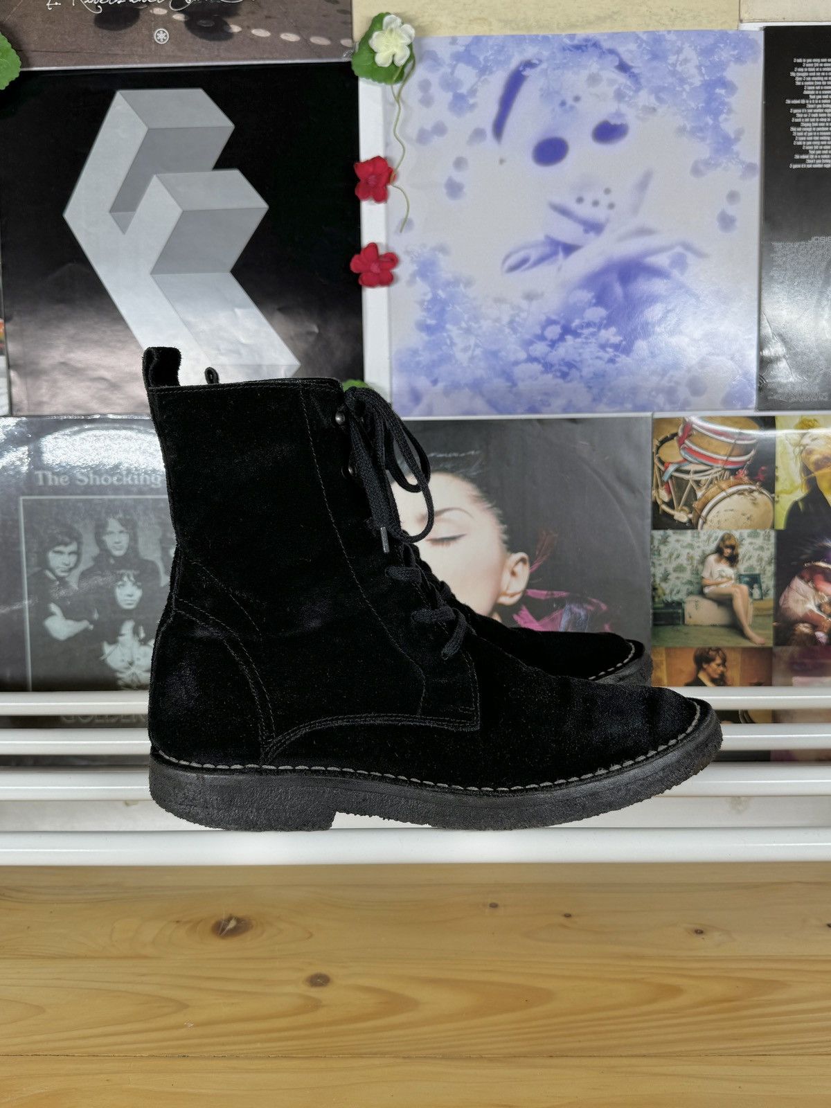 Ann Demeulemeester 2010s Suede Crepe Sole Boots Size US 8 / EU 41 - 2 Thumbnail