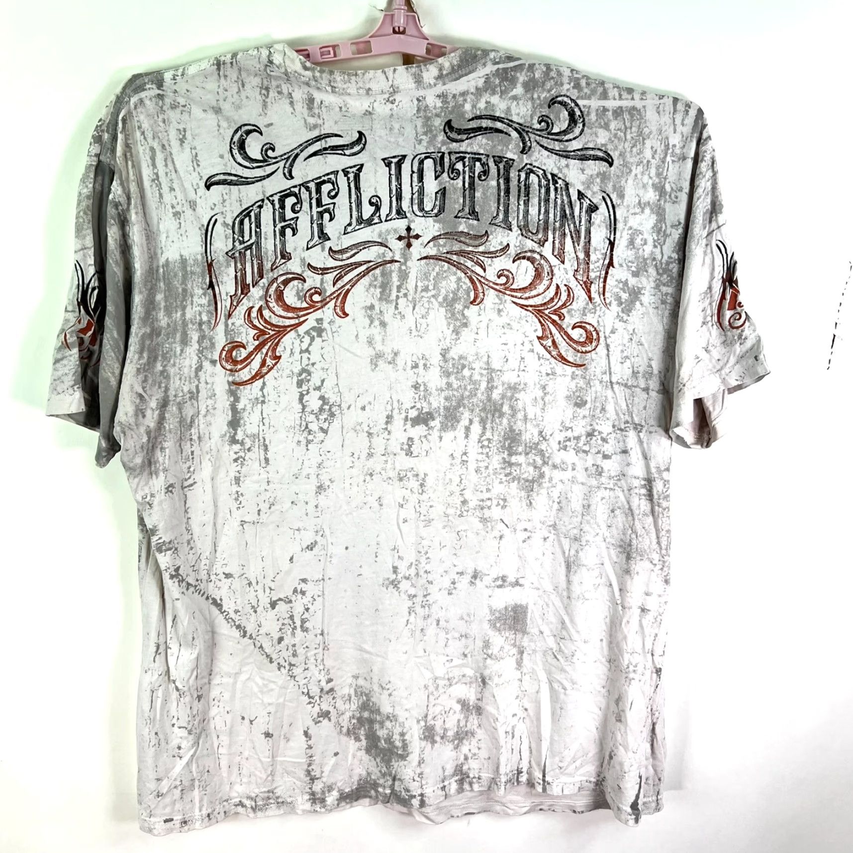 Affliction Affliction Live Fast Graphic T-Shirt Men 4XL White Blue Angels Stitch Biker Designer Skull Size US XXL / EU 58 / 5 - 5 Thumbnail