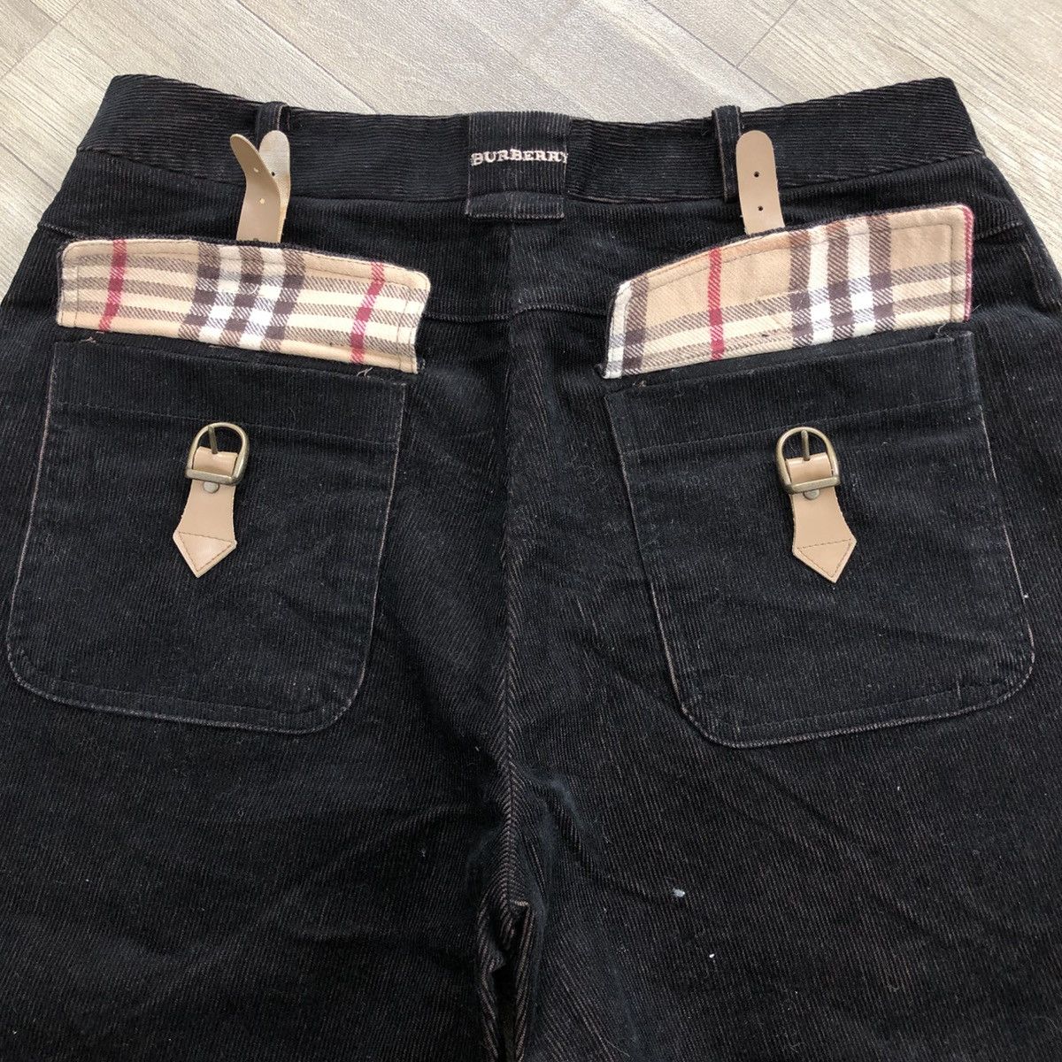 Burberry × Burberry Prorsum × Vintage 1990s Burberrys Nova Check Corduroy Brown Pants Size US 28 / EU 44 - 9 Thumbnail
