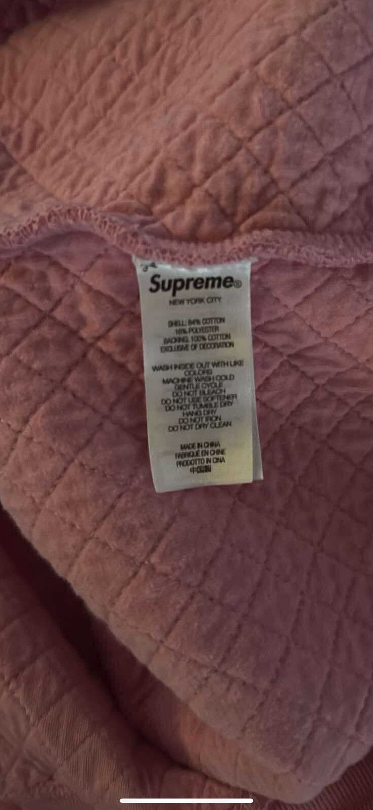 Supreme Supreme Micro Quilted Hooded SS ‘Dusty Pink' X-Large 25x28” Size US XL / EU 56 / 4 - 7 Thumbnail