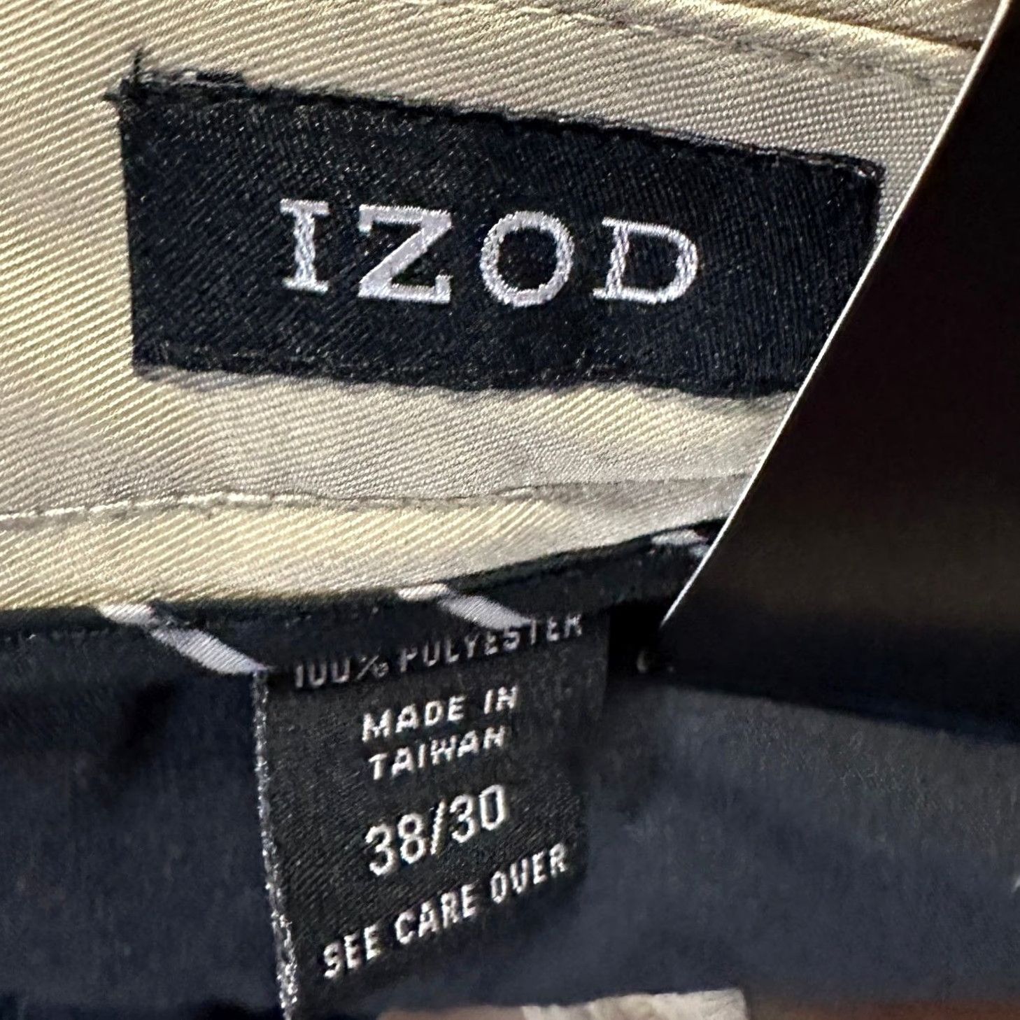 Izod IZOD Pants Mens 38x30 Tan Sportflex Metrix Fit Dress Performance Pleated Size US 38 / EU 54 - 5 Thumbnail
