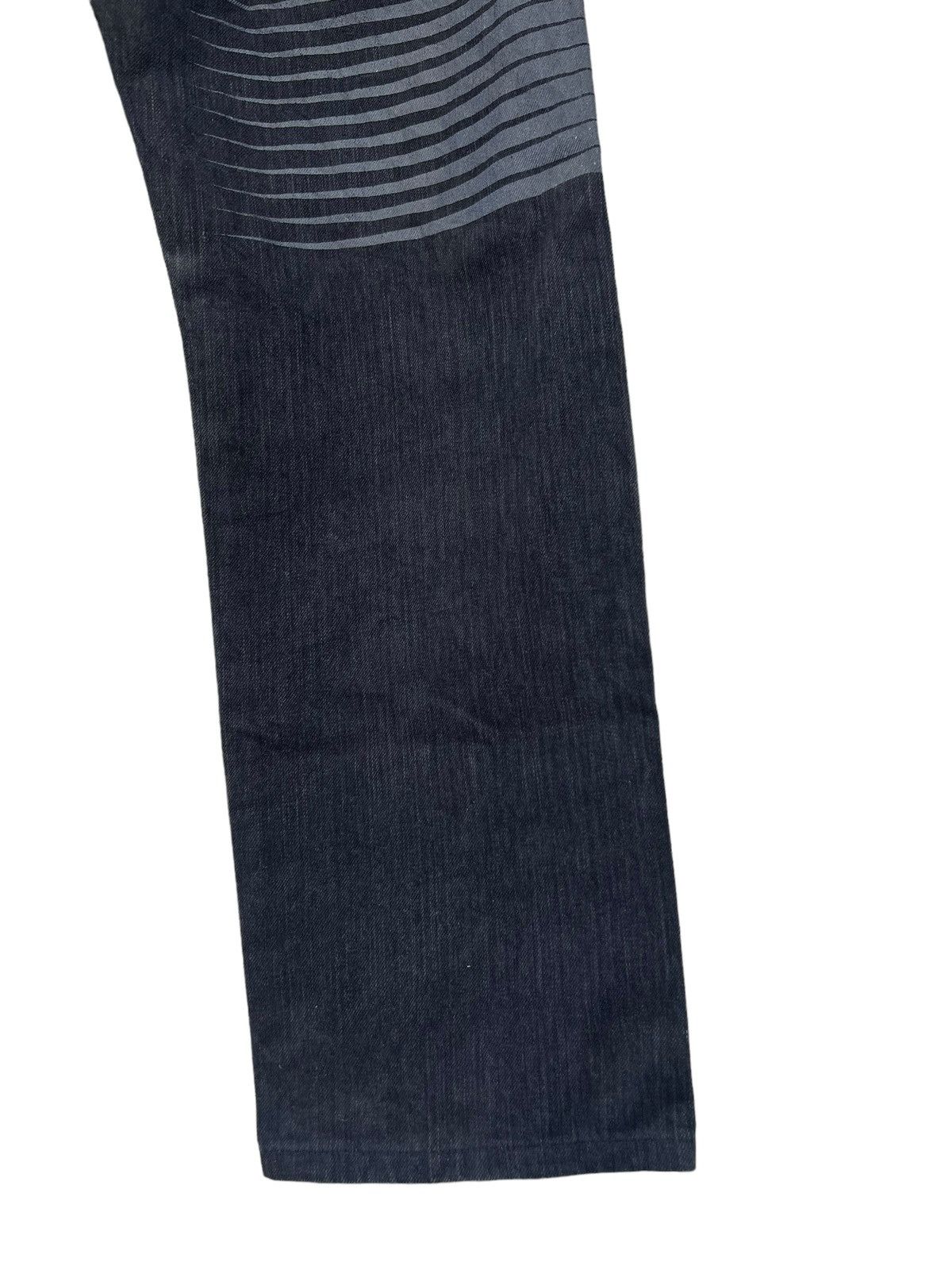 Vintage LUZ Life Under Zen Japan Stripe Distress Denim Jeans Size US 31 - 16 Thumbnail