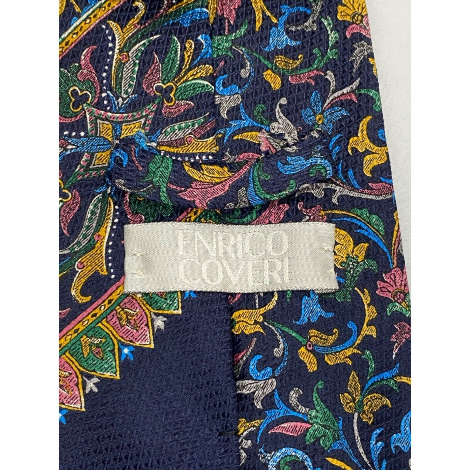 Enrico Coveri Enrico Coveri Neck Tie Point Filigree Silk Made in Italy 58" Size ONE SIZE - 2 Thumbnail