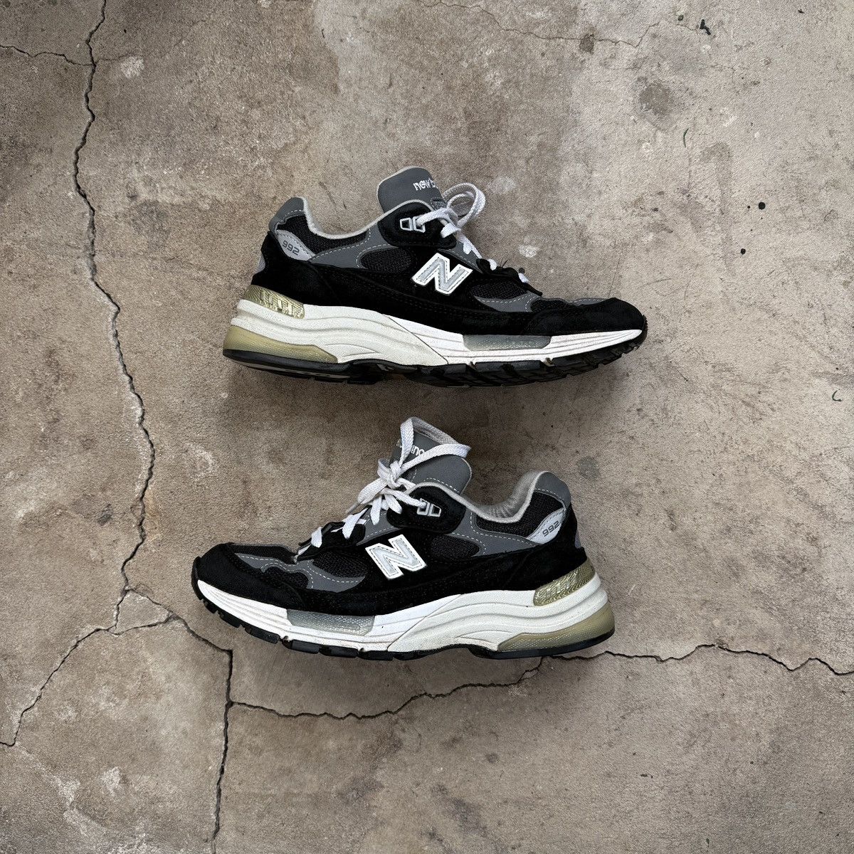 New Balance New Balance 992 USA Black/Gray Size US 7 / IT 37 - 1 Thumbnail