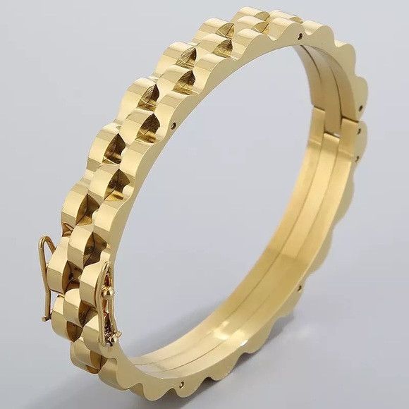 Other 9mm Stainless Steel Cuff Bangle Unisex Bracelet (G) Size ONE SIZE - 3 Thumbnail