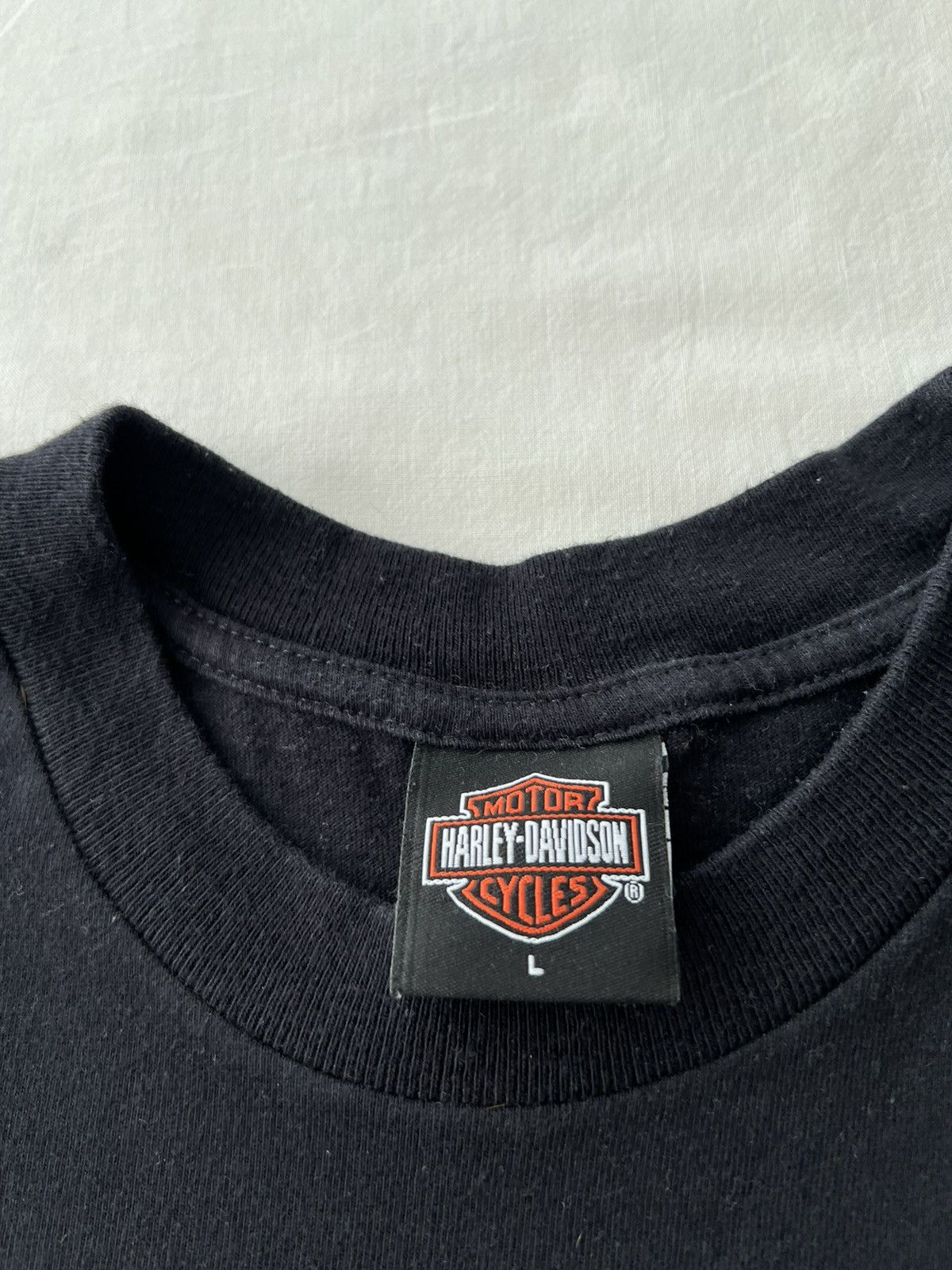 Harley Davidson Vintage 2006 Harley Davidson Casino Fire Flame Black T-shirt Size US L / EU 52-54 / 3 - 14 Thumbnail