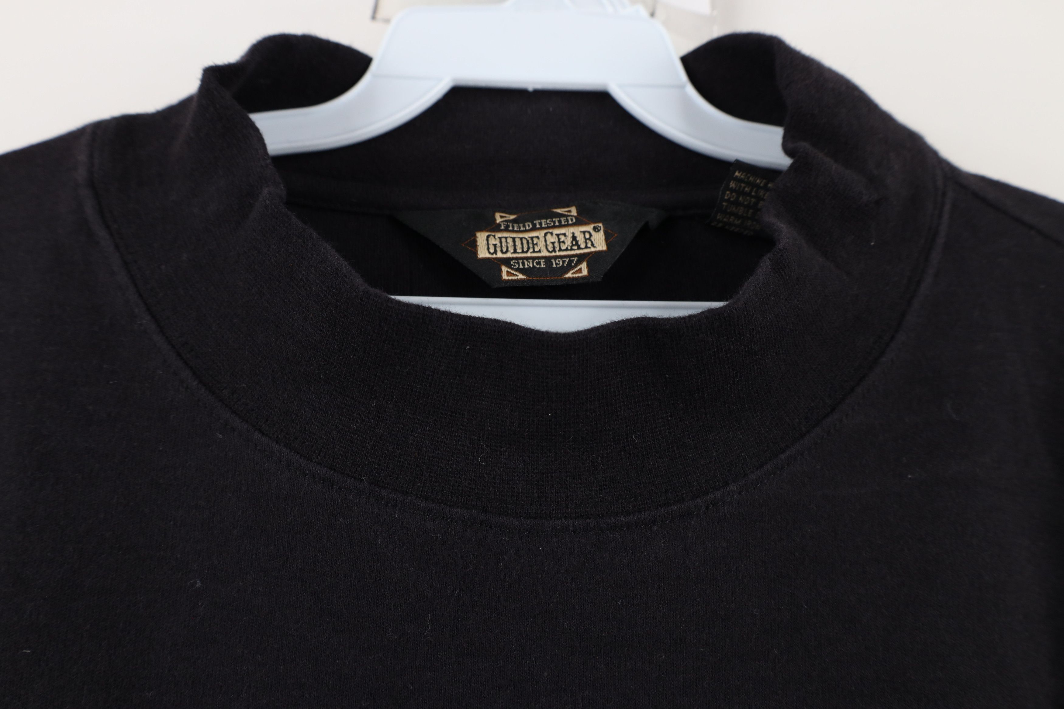 Vintage Vintage 90s Streetwear Mock Neck Long Sleeve T-Shirt Black Size US XXL / EU 58 / 5 - 4 Thumbnail