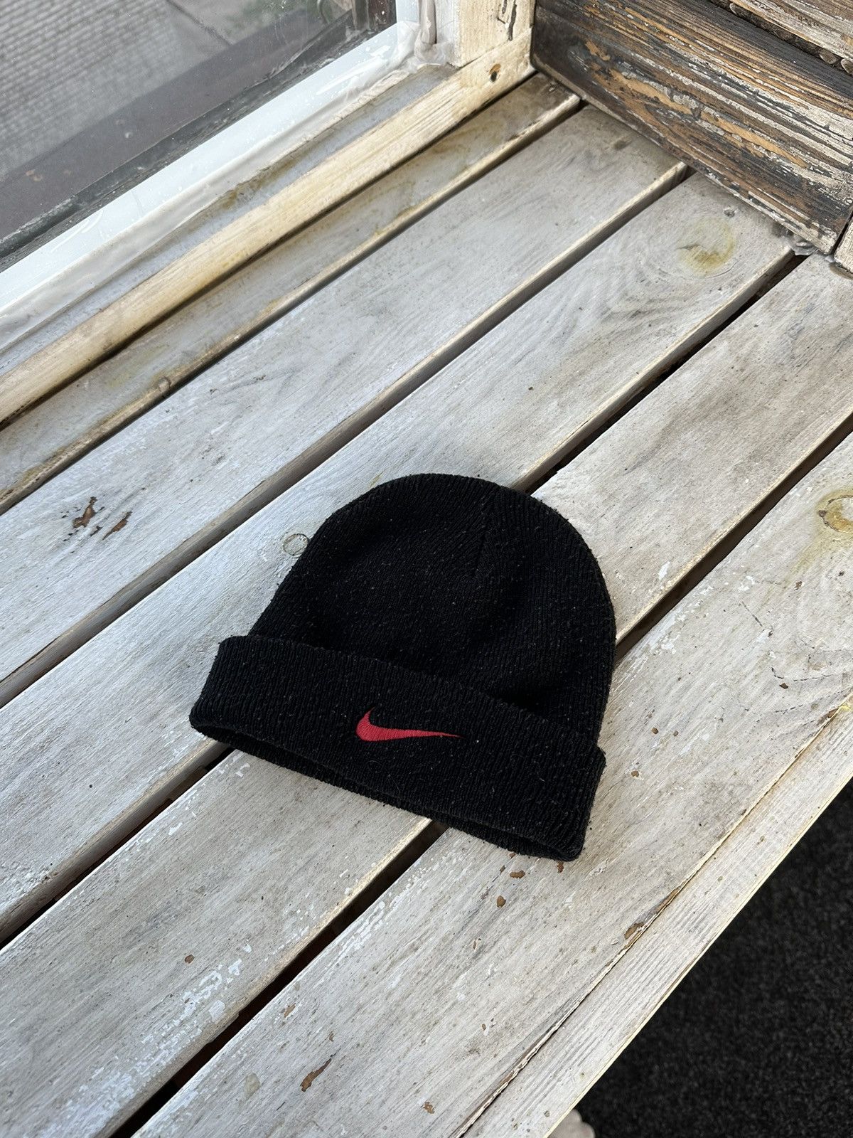 Nike × Vintage Vintage 90s Nike Beanie Toque Spellout Logo 90s Size ONE SIZE - 1 Thumbnail