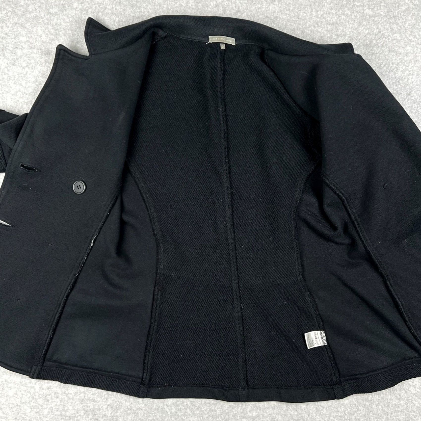 James Perse James Perse Double Breasted Blazer Jacket Womens 2 Black Cotton Coat USA Made Size XS / US 0-2 / IT 36-38 - 3 Thumbnail