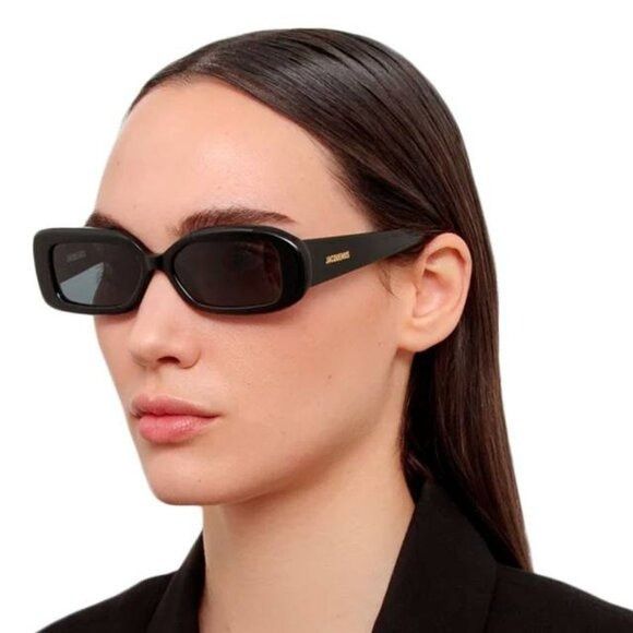 Jacquemus Jacquemus ROND CARRE JAC/11 C1 Sunglasses Black Rectangle Size ONE SIZE - 4 Thumbnail