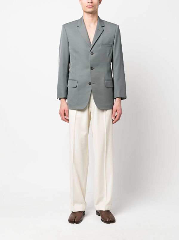 Maison Margiela × Saint Laurent Paris Maison Margiela British Mohair Suit Grey Jacket Blazer Size 50R - 2 Thumbnail