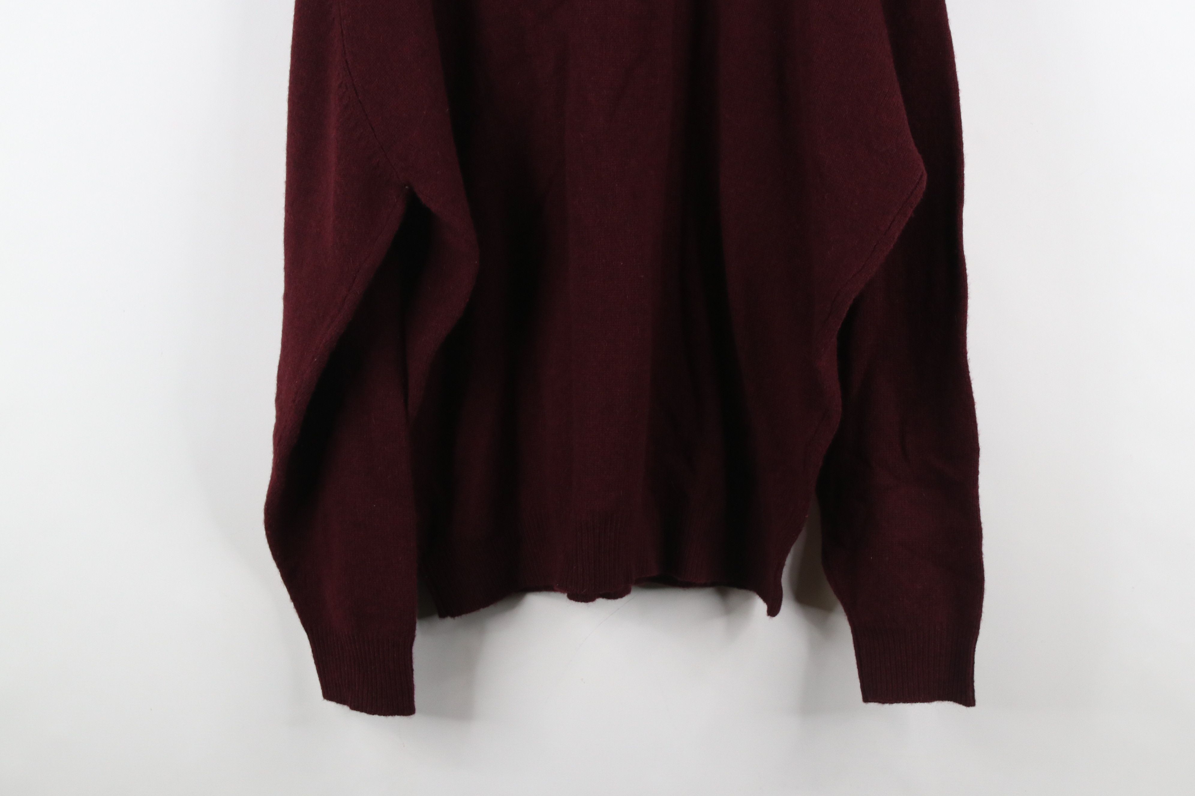 Vintage Vintage 90s Streetwear Lambswool V-Neck Sweater Burgundy Size US XXL / EU 58 / 5 - 8 Thumbnail