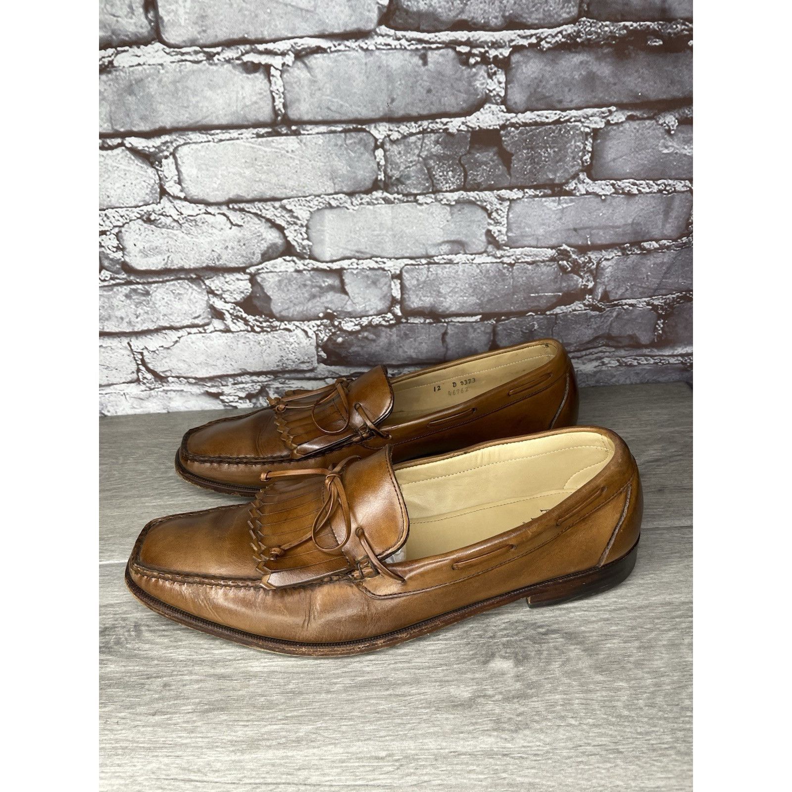 Allen Edmonds Allen Edmonds Alton USA Brown Leather Kiltie Square Toe Loaf Size US 12 / EU 45 - 20 Thumbnail