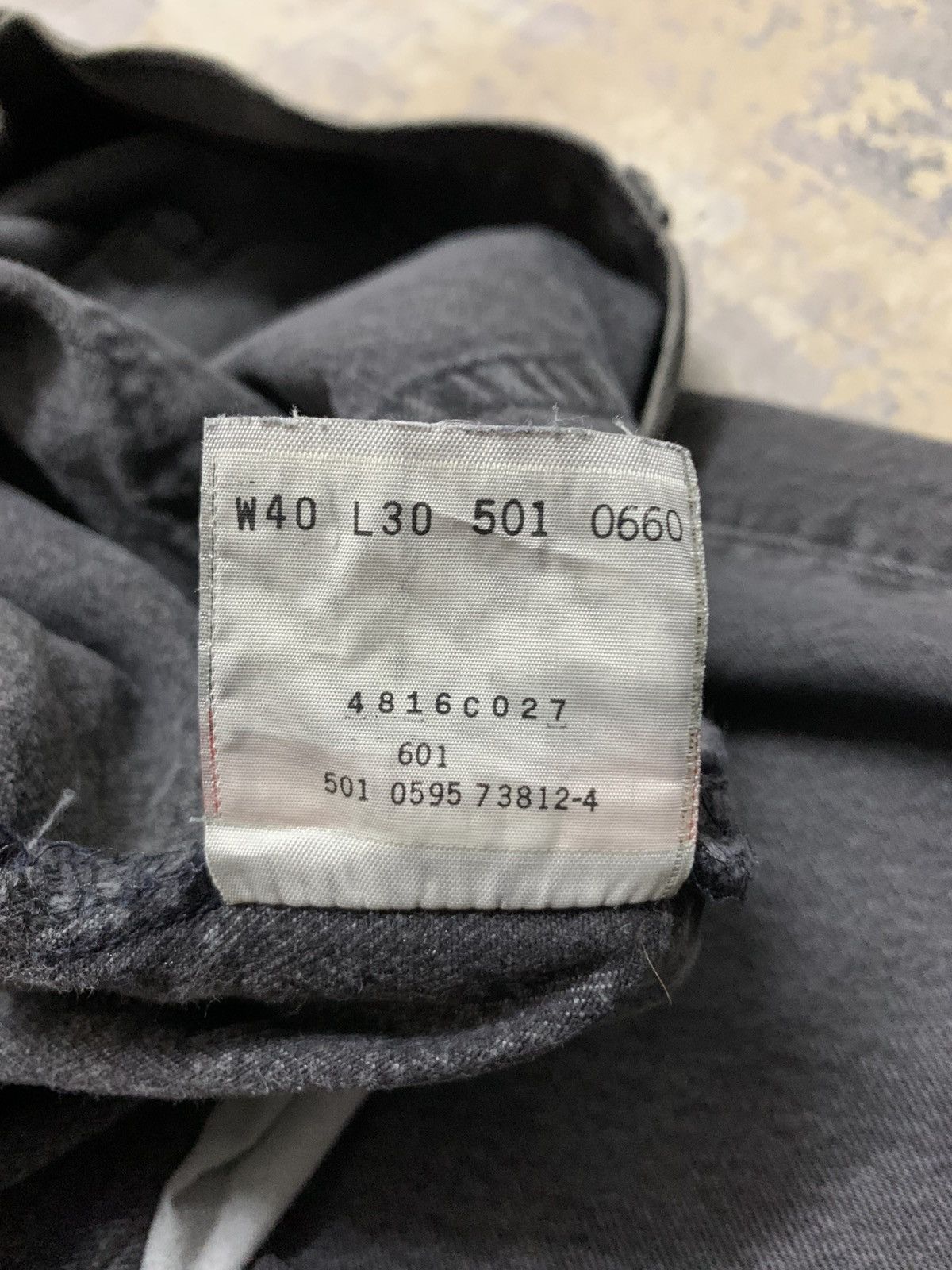 Levi's Size 30x35 Vintage 90s Levis 501 Faded Black USA Size US 39 - 14 Thumbnail
