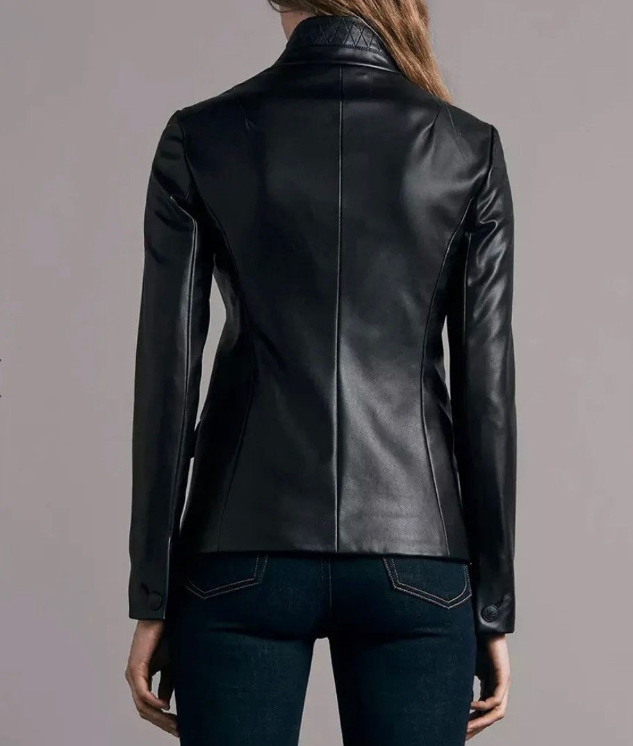 Rag & Bone rag & bone Slade Faux Leather Tailored Blazer size 0 Size XS / US 0-2 / IT 36-38 - 3 Thumbnail