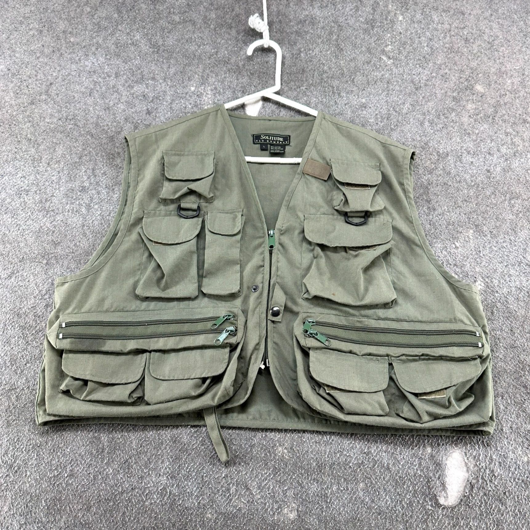 Vintage VINTAGE Solitude Vest Mens L Green Nylon Full Zip Fishing Hunting 90s Military Pattern Insulated Pockets Size US L / EU 52-54 / 3 - 2 Thumbnail