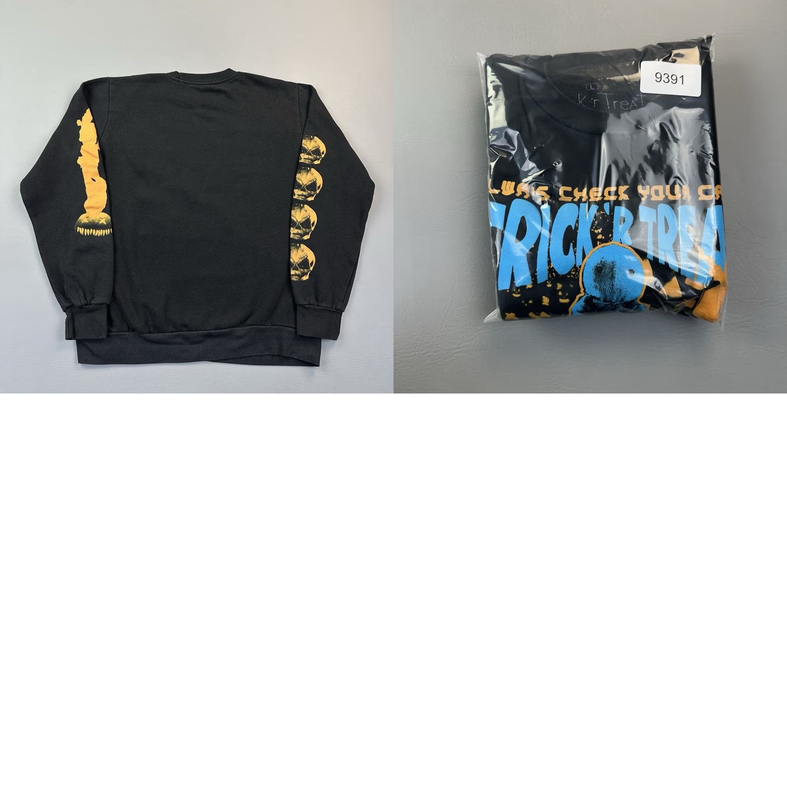 Ripple Junction Trick r Treat Sweatshirt Mens Large Black Sam Horror Halloween Crewneck Pullover Size US L / EU 52-54 / 3 - 8 Thumbnail